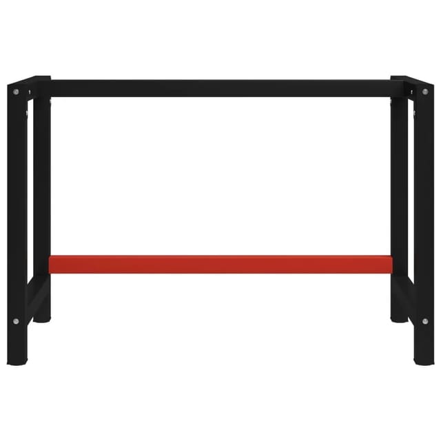 vidaXL Werkbankgestell Metall 120x57x79 cm Schwarz und Rot