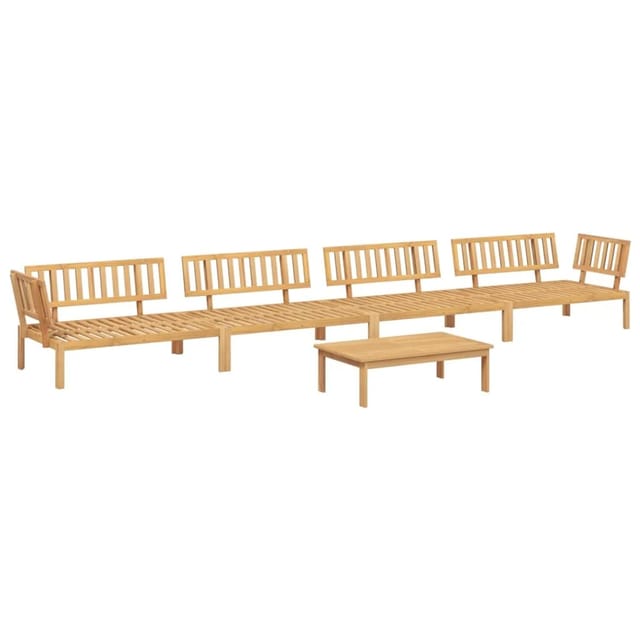 vidaXL 5-tlg. Garten-Sofagarnitur aus Paletten Massivholz Akazie