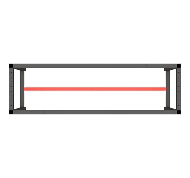 vidaXL Werkbankgestell MattSchwarz und MattRot 170x50x79 cm Metall