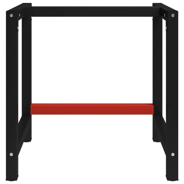 vidaXL Werkbankgestell Metall 80x57x79 cm Schwarz und Rot