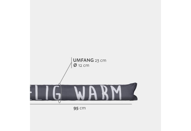 Bestlivings Zugluftstopper Mit Spruch 95 cm x 12 cm Anthrazit Spruch 2
