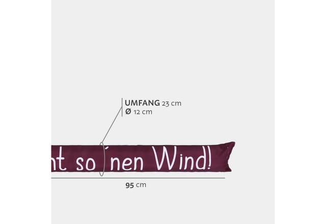 Bestlivings Zugluftstopper Mit Spruch 95 cm x 12 cm Bordeaux Spruch 2