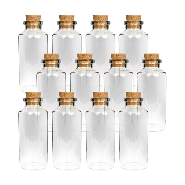 Bestlivings Fläschchen Glas mit Korken 30ml 12er Pack