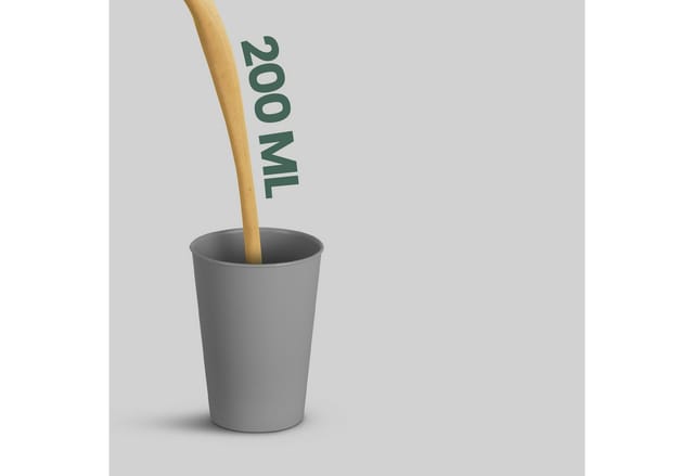 ProHome Becher Kunststoff Grau 0,2 Liter 8er Pack