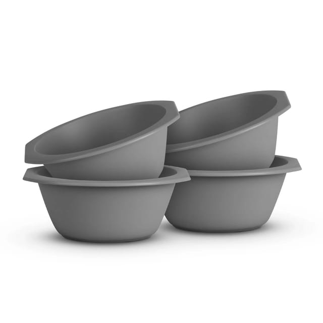 ProHome Kunststoff Schüssel BPA Frei 1,55 x 6 cm Grau 4er Pack