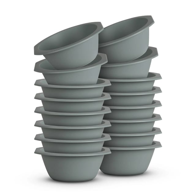 ProHome Kunststoff Schüssel BPA Frei 1,55 x 6 cm Grün 16er Pack