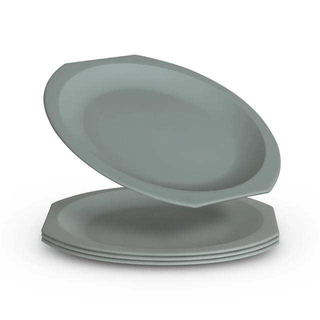 ProHome Kunststoff Teller BPA Frei Ø23 cm Grün 4er Pack