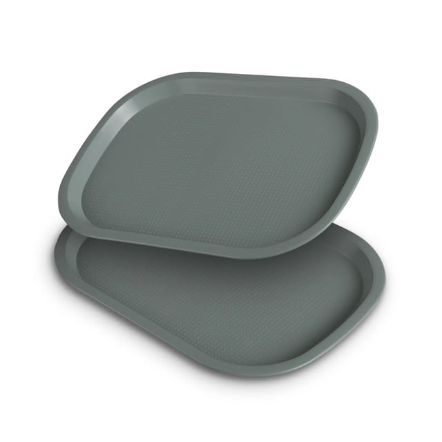 ProHome Kunststoff Tablett BPA Frei 377 x 277 cm Grün 2er Pack