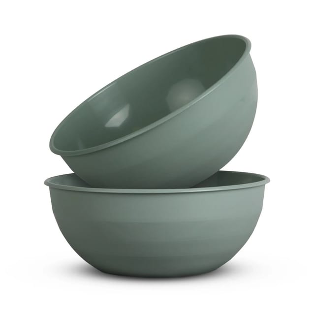 ProHome Kunststoff Schüssel BPA Frei 255 x 10 cm Grün 2er Pack