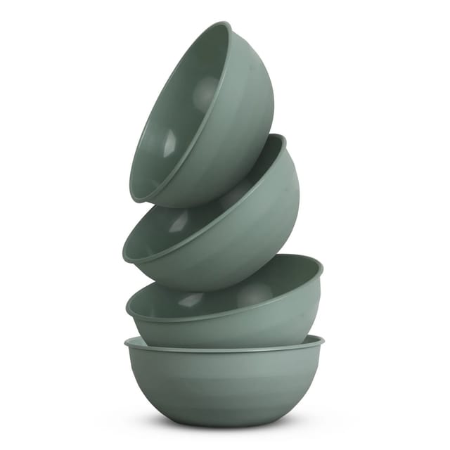ProHome Kunststoff Schüssel BPA Frei 255 x 10 cm Grün 4er Pack