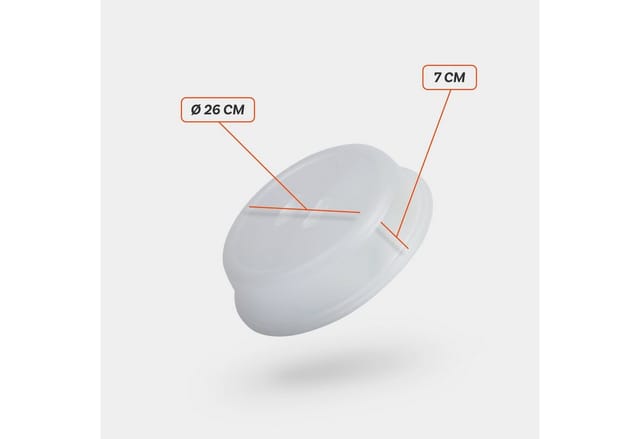ProHome Mikrowellenabdeckhaube Transparent 26 x 7 cm
