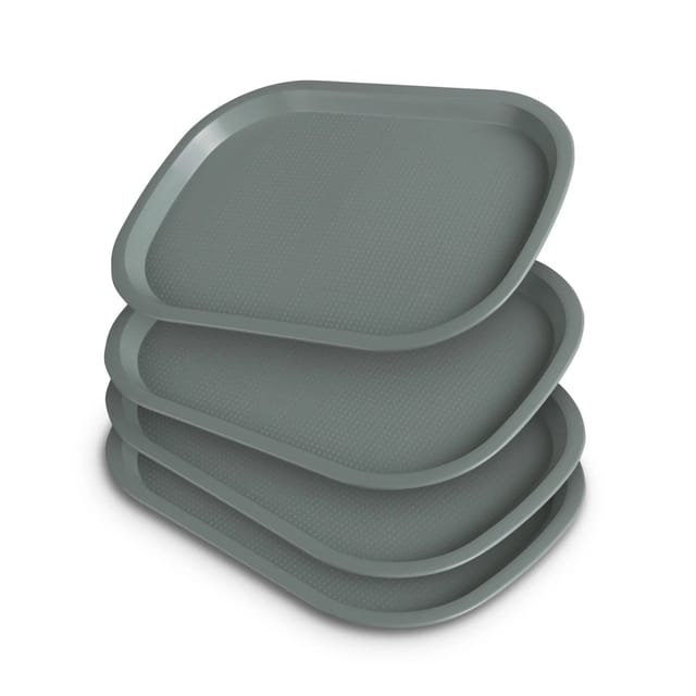 ProHome Kunststoff Tablett BPA Frei 377 x 277 cm Grün 4er Pack