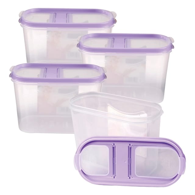 Bestlivings Frischhaltebox Schüttdose 1,4 Liter 4er Pack Lila