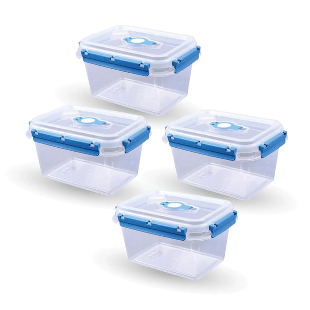 Bestlivings Frischhaltebox 1,5L Lunchbox Im Set Blau 4er Pack