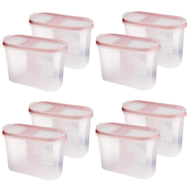 Bestlivings Frischhaltebox Schüttdose 1,4 Liter 8er Pack Altrose