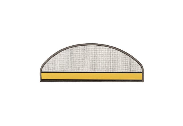 KARAT Velours Stufenmatte Dynasty Atmungsaktiv Silbergrau 23,5 x 65 cm Halbrund