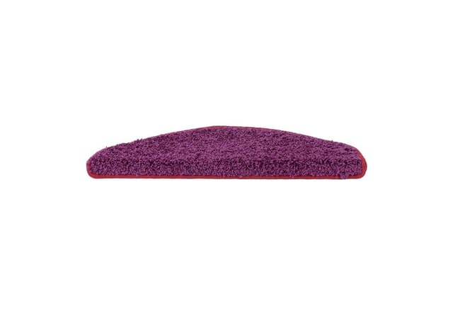 KARAT Shaggy Stufenmatte Barcelona Halbrund 23,5 x 65 cm Berry
