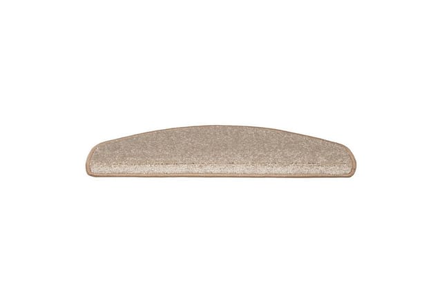 KARAT Velours-Stufenmatte Sundae Selbstklebend Halbrund Beige 23,5 x 65 cm