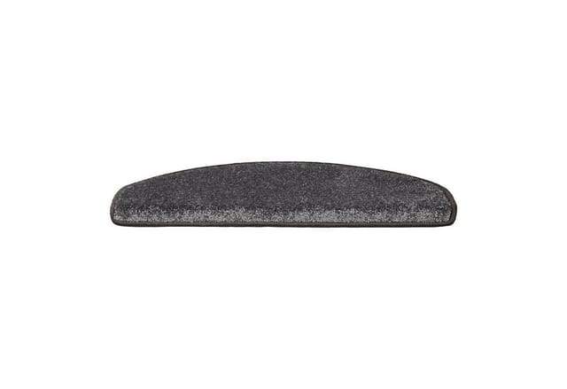 KARAT Velours-Stufenmatte Sundae Selbstklebend Halbrund Anthrazit 23,5 x 65 cm