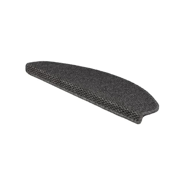 KARAT Stufenmatte Kalkutta Sisaloptik Anthrazit 23,5 x 65 cm Halbrund
