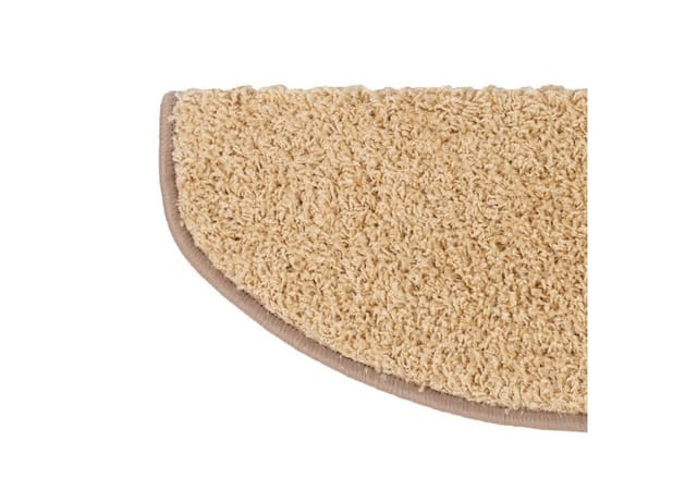 KARAT Shaggy Stufenmatte Barcelona Halbrund 23,5 x 65 cm Beige