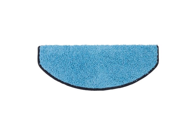 KARAT Shaggy Stufenmatte Barcelona Halbrund 23,5 x 65 cm Hellblau
