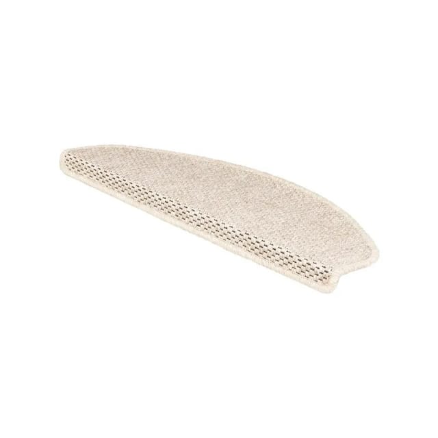 KARAT Stufenmatte Kalkutta Sisaloptik Creme 23,5 x 65 cm Halbrund
