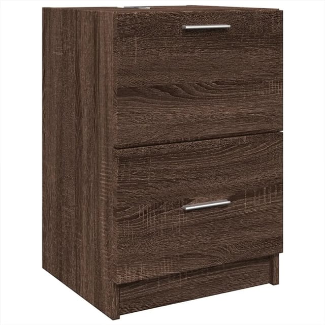 vidaXL Waschbeckenunterschrank Braun Eichen-Optik 40x37x59 cm