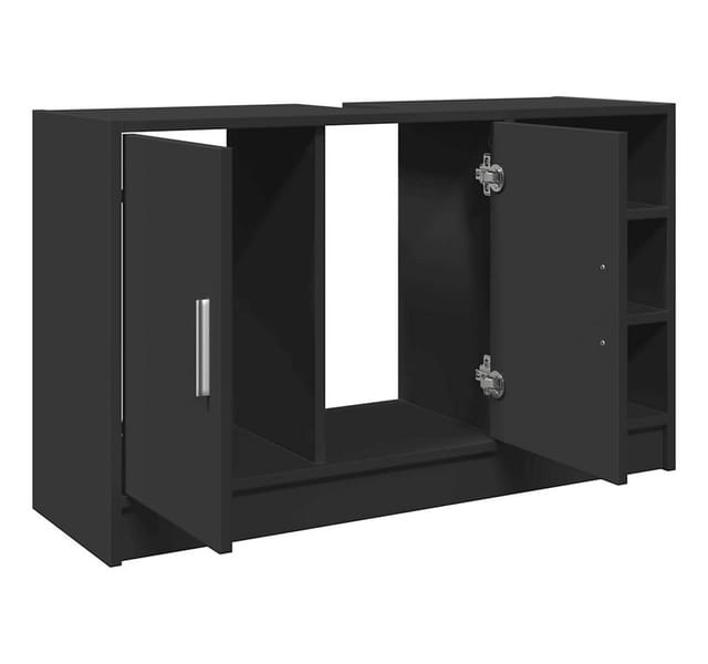 vidaXL Waschbeckenunterschrank Schwarz 90x29x55 cm Holzwerkstoff