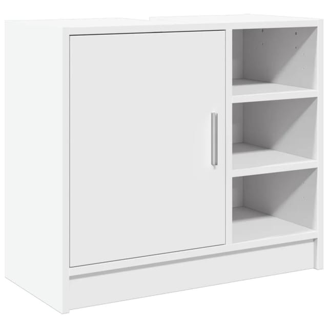 vidaXL Waschbeckenunterschrank Weiß 63x29x55 cm Holzwerkstoff