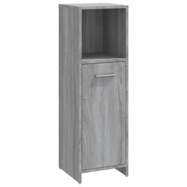 vidaXL Badschrank Grau Sonoma 30x30x95 cm Holzwerkstoff Modell 3