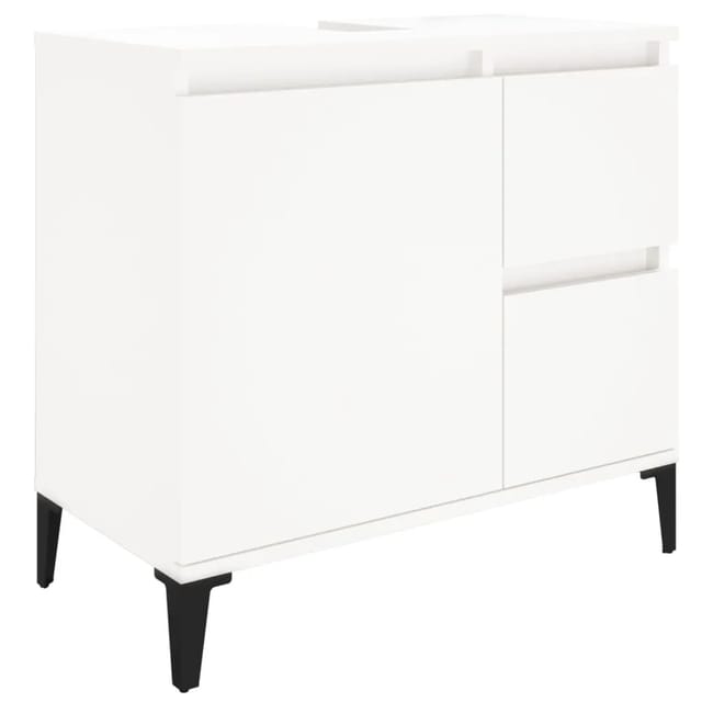 vidaXL Badschrank Weiß 65x33x60 cm Holzwerkstoff Modell 1