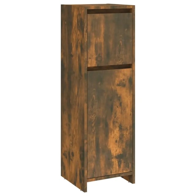 vidaXL Badezimmerschrank Räuchereiche 30x30x95 cm Holzwerkstoff