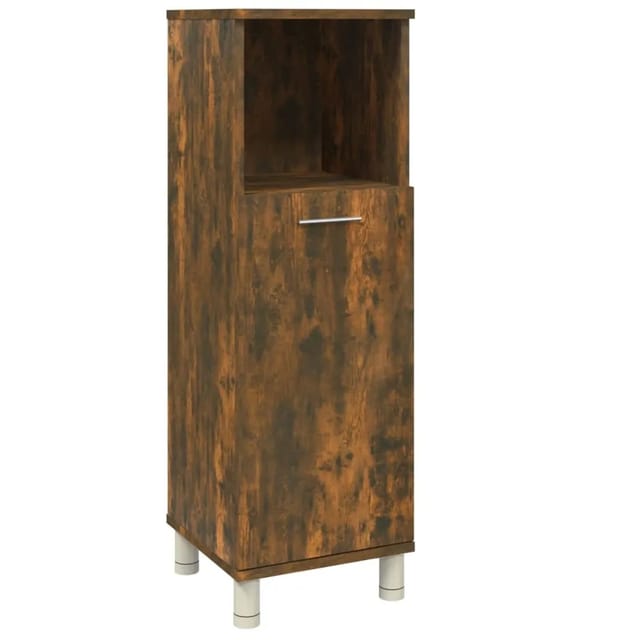 vidaXL Badschrank Räuchereiche 30x30x95 cm Holzwerkstoff Modell 1