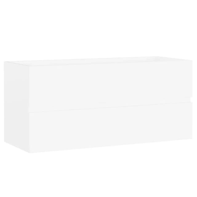 vidaXL Waschbeckenunterschrank Weiß 100x38,5x45 cm Holzwerkstoff