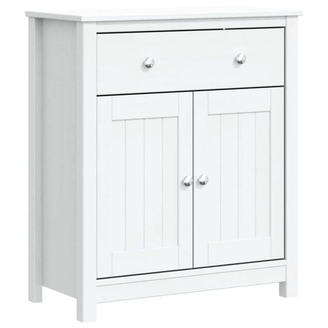 vidaXL Badschrank BERG Weiß 69,5x34x80 cm Massivholz Kiefer