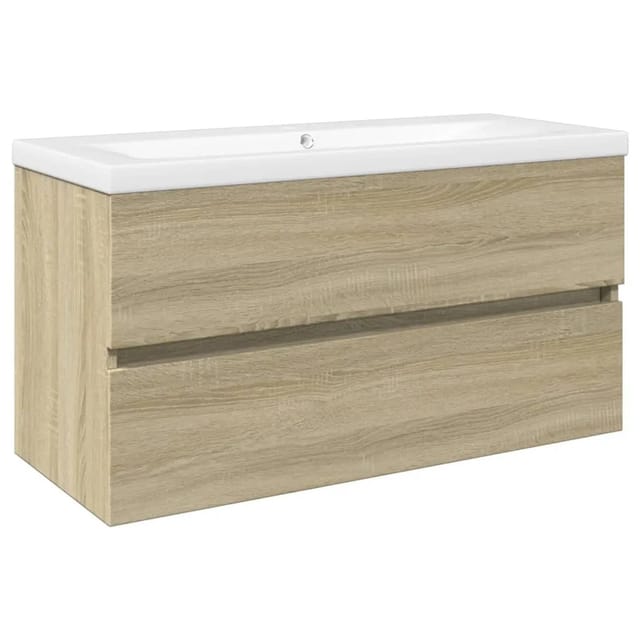 vidaXL 2-tlg. Badmöbel-Set Keramik und Holzwerkstoff Modell 3