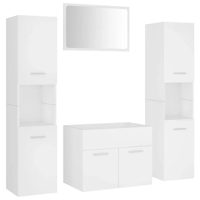 vidaXL Badmöbel-Set Weiß Holzwerkstoff Modell 18