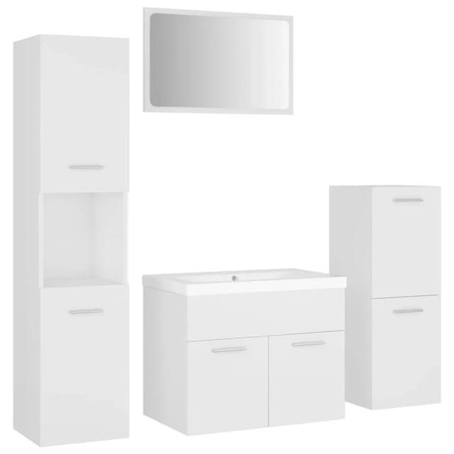 vidaXL Badmöbel-Set Weiß Holzwerkstoff Modell 21
