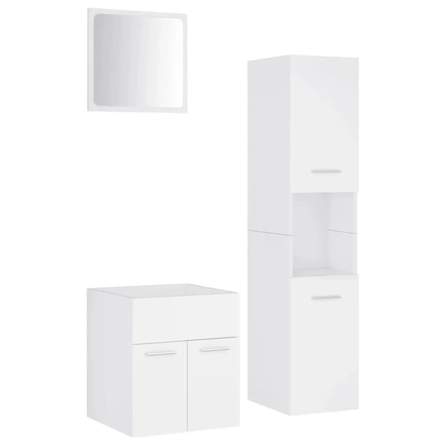 vidaXL Badmöbel-Set Weiß Holzwerkstoff Modell 10