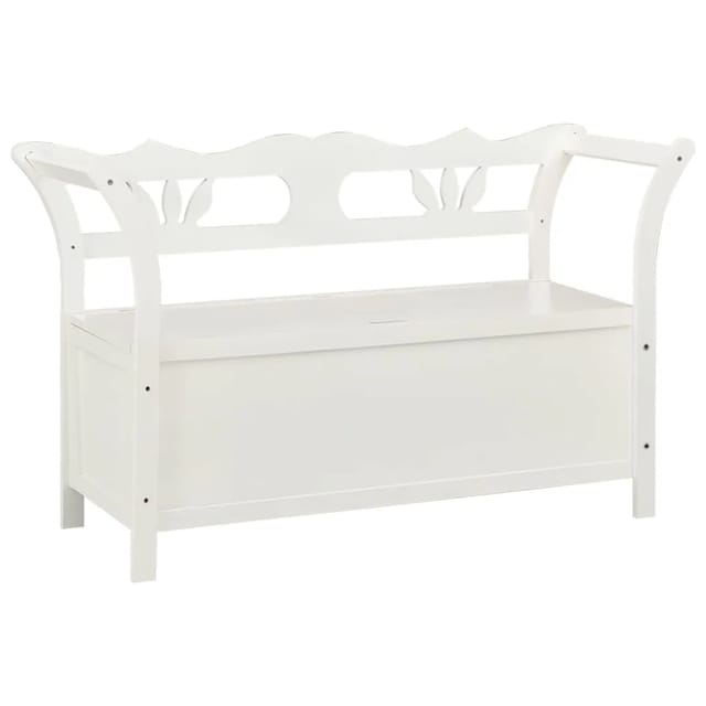 vidaXL Sitzbank Weiß 107x45x75,5 cm Massivholz Tanne