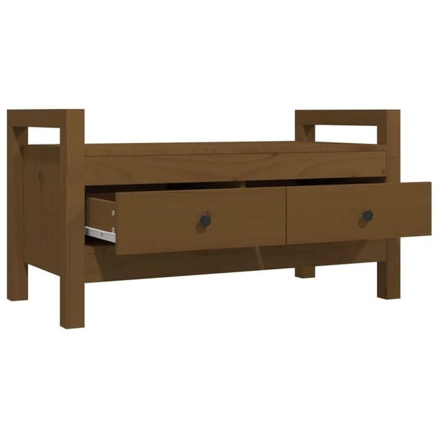 vidaXL Flurbank Honigbraun 80x40x43 cm Massivholz Kiefer