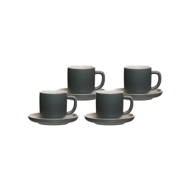 Ritzenhoff & Breker Jasper Espressotasse mit Untertasse 100 ml 4er Set Grau