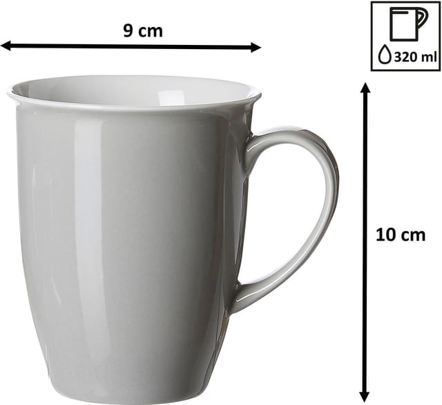Ritzenhoff & Breker Doppio Kaffeebecher 320 ml 4er Set Grau