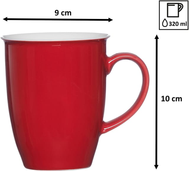 Ritzenhoff & Breker Doppio Kaffeebecher 320 ml 4er Set Rot