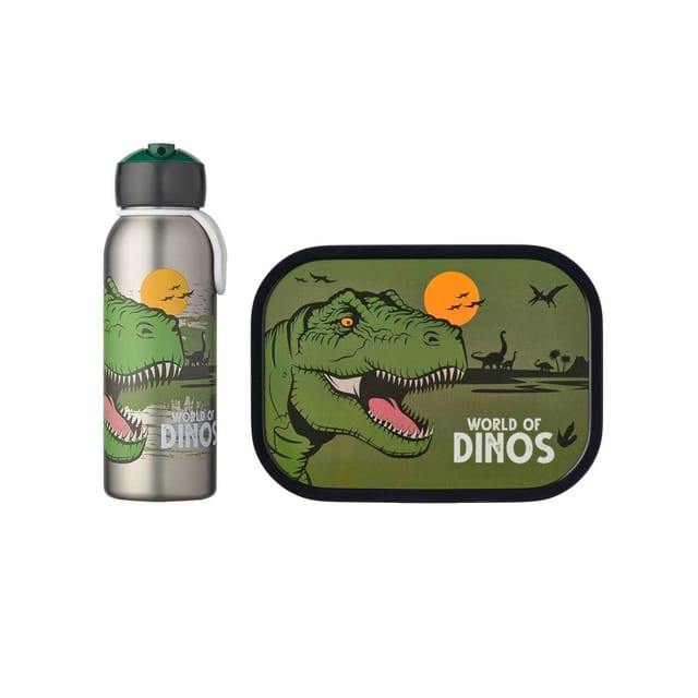 Mepal Campus Lunchset 2-teilig aus Thermoflasche und Brotdose Dino World