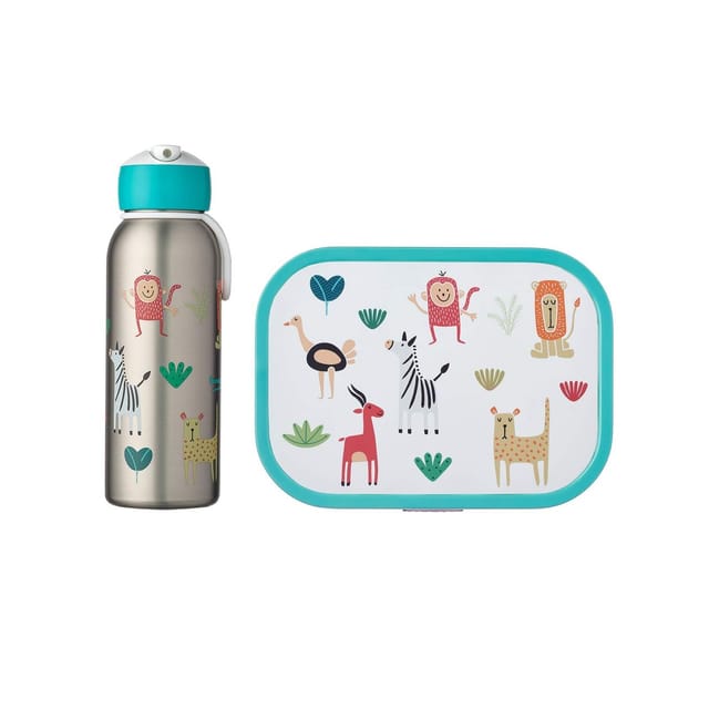 Mepal Campus Lunchset 2-teilig aus Thermoflasche und Brotdose Animal Friends