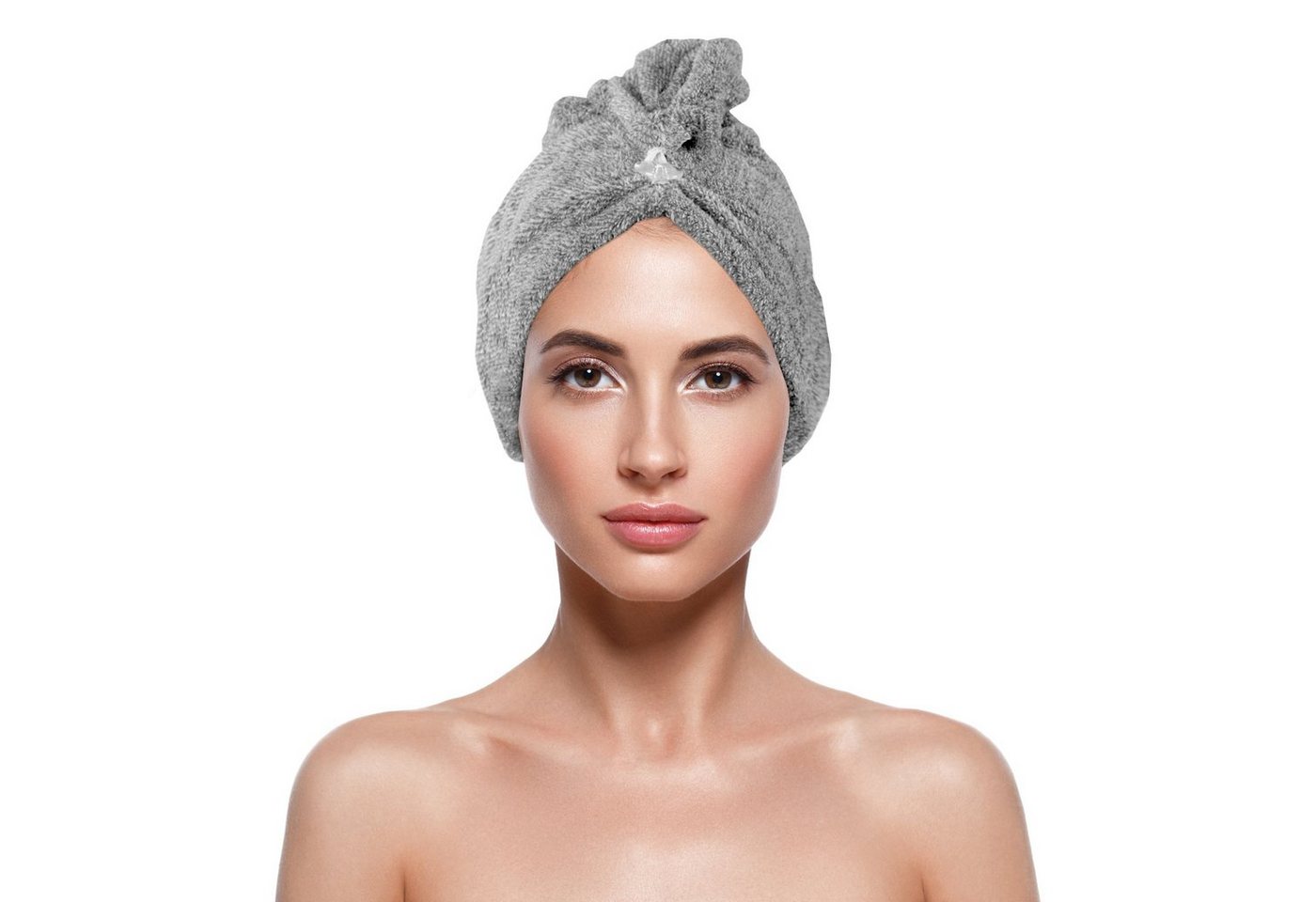 Bestlivings Haarturban 25 x 65 cm Einheitsgröße Grau