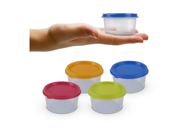 Bestlivings Vorratsdosen Kunststoff 50ml Mit Farbigen Deckel 6 x 35 cm 4er Pack