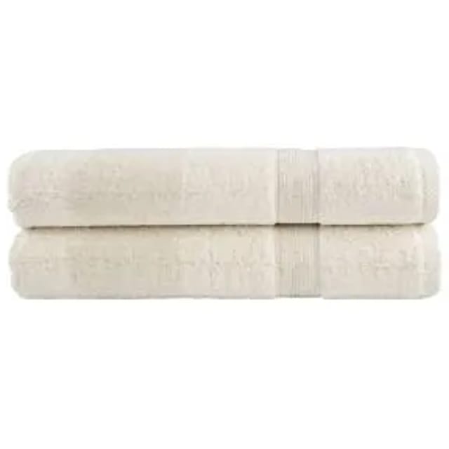 vidaXL Premium-Handtücher 2 Stk Creme 100x200 600g/m2 100% Baumwolle